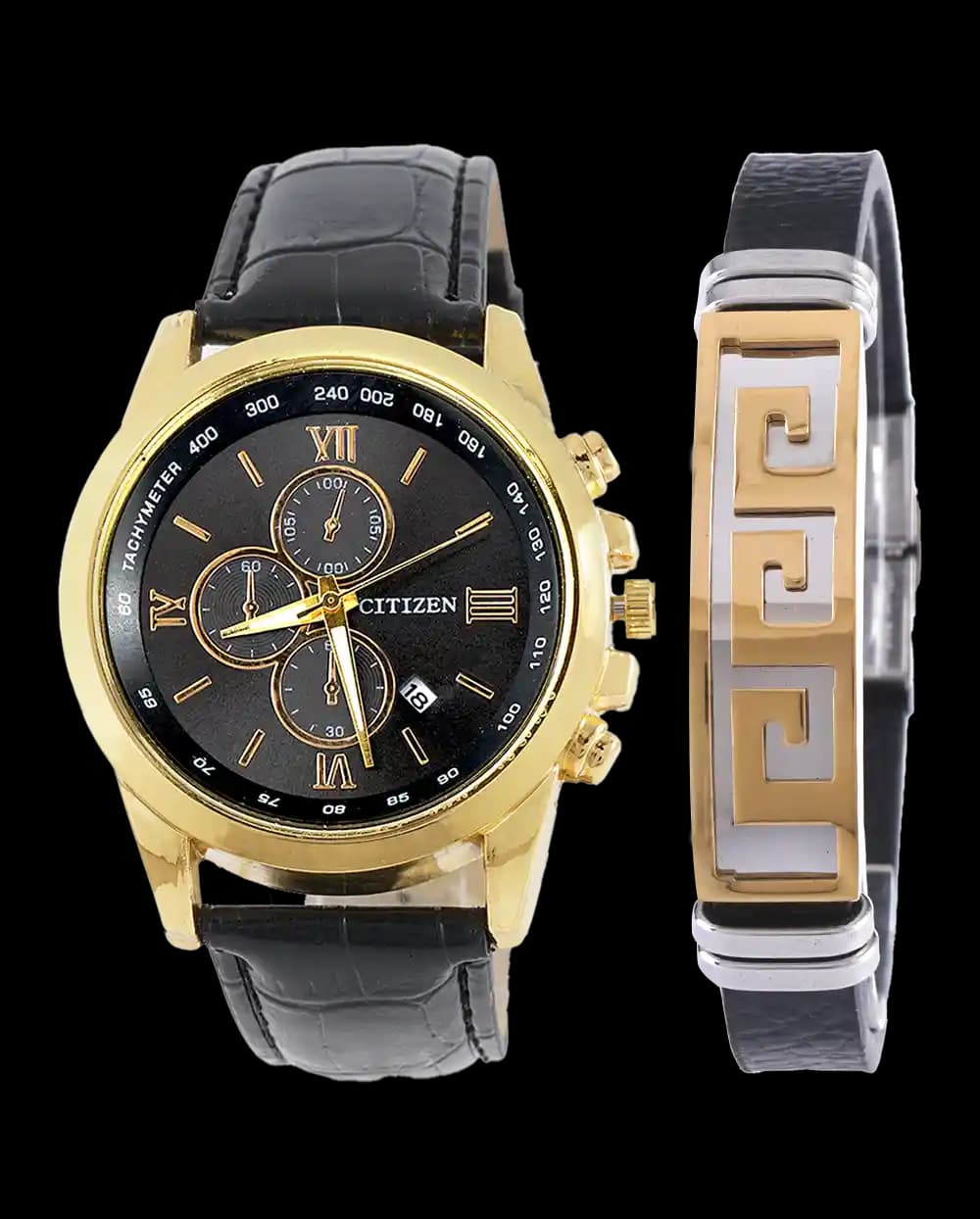ست ساعت مچی و دستبند مردانه سیتیزن CITIZEN مدل 1597