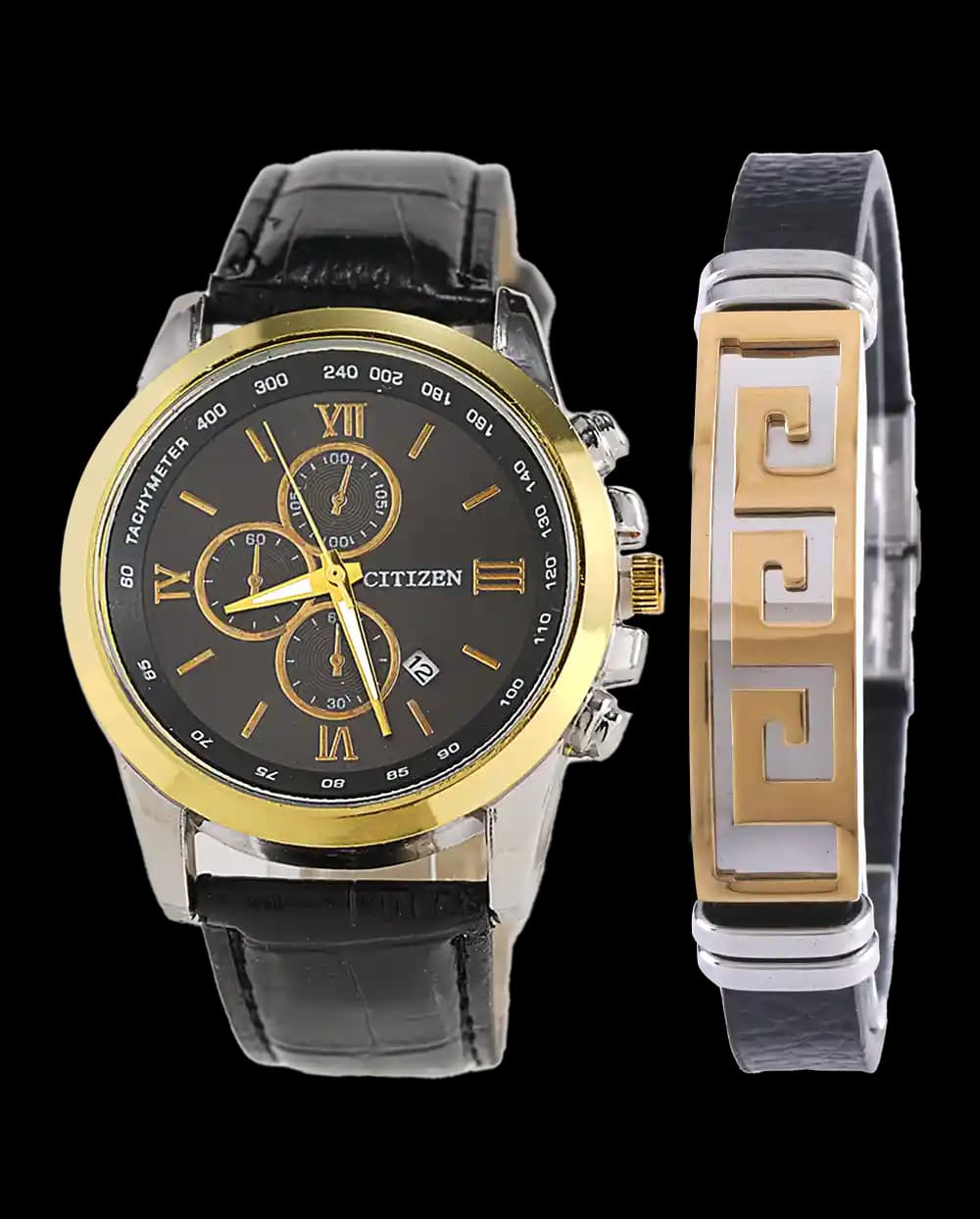 ست ساعت مچی و دستبند مردانه سیتیزن CITIZEN مدل 1592
