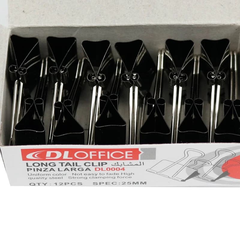 گیره دوبل Dloffice DL0004 25mm بسته 12 عددی — تصویر ۵
