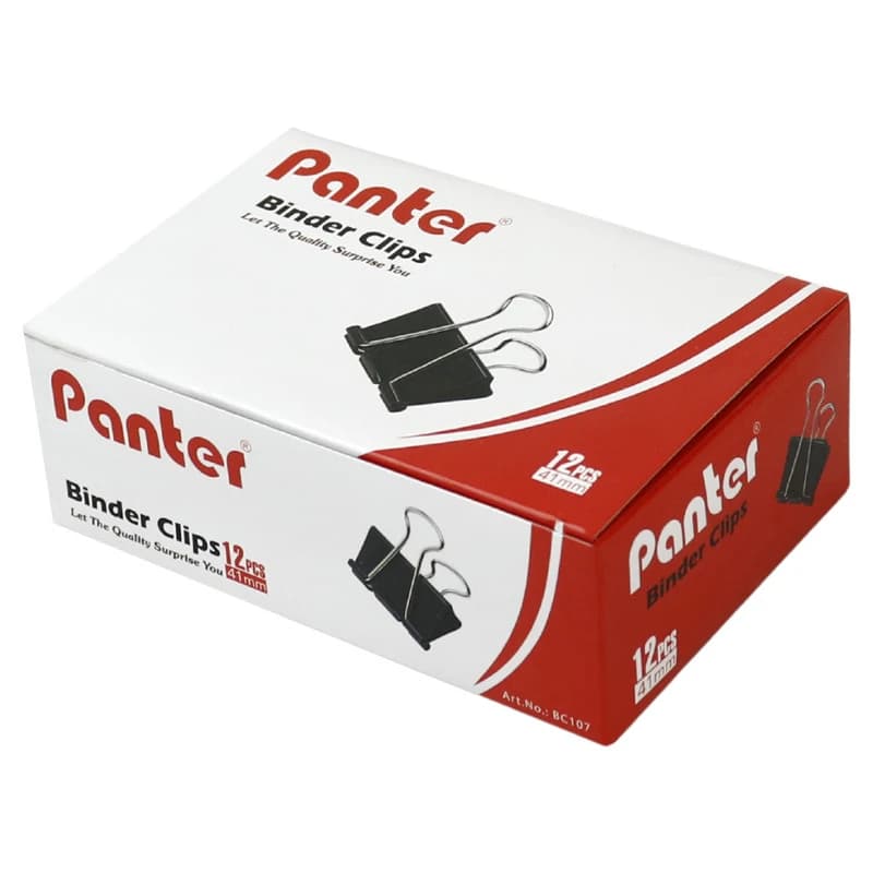 گیره دوبل Panter BC107 41mm بسته 12 عددی — تصویر ۵