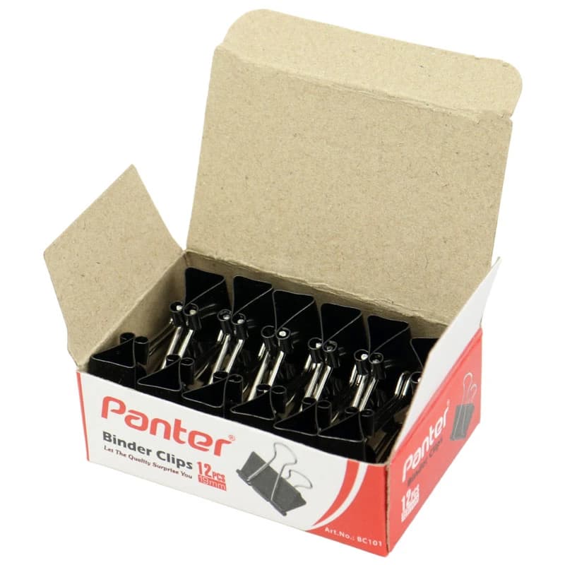 گیره دوبل Panter BC101 19mm بسته 12 عددی — تصویر ۲