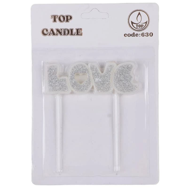 شمع تولد Love تاپ کندل کد 630