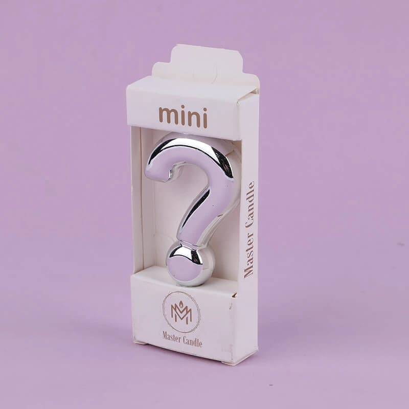 شمع تولد علامت سوال نقره ای مستر کندل Mini — تصویر ۲