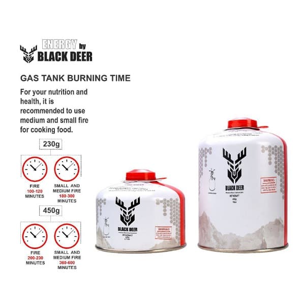 کپسول گاز 450 گرم بلک دیر Black Deer 450g — تصویر ۳