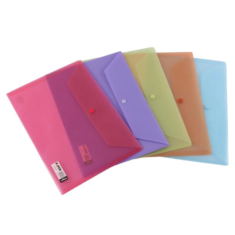 پوشه دکمه دار شفاف پاپکو Papco 105-T A4