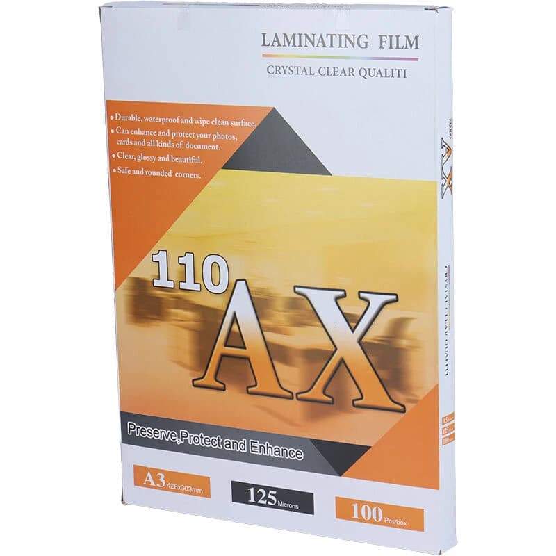 طلق پرس شفاف 125 میکرون 110AX 303*426mm بسته 100 عددی — تصویر ۲