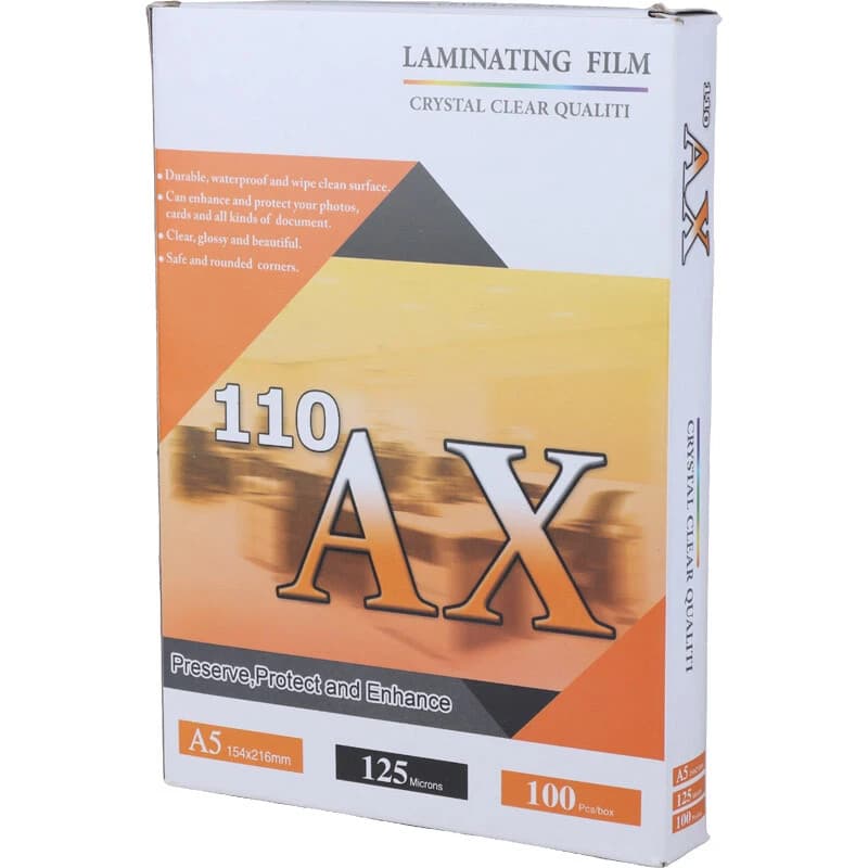طلق پرس شفاف 125 میکرون 110AX 154*216mm بسته 100 عددی — تصویر ۲