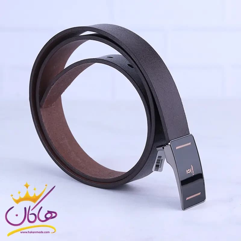 کمربند چرم طبیعی مردانه قهوه ای Cartier