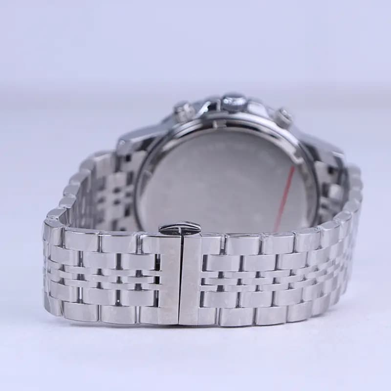 ساعت مچی سولیدا مردانه فلزی نقره ای فول دیت G2142/1 — تصویر ۳