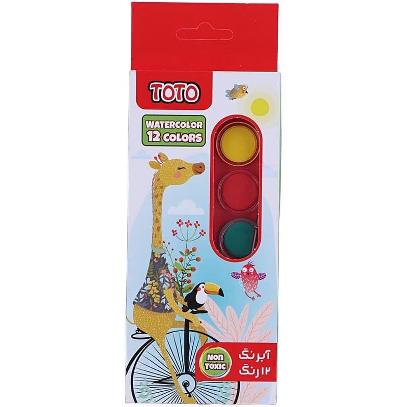 آبرنگ 12 رنگ توتو TOTO 5110 — تصویر ۲