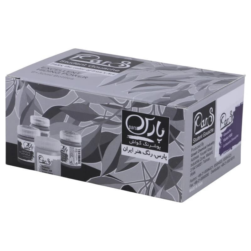 گواش تک رنگ 30 میل پارس B Plus بسته 6 عددی — تصویر ۲