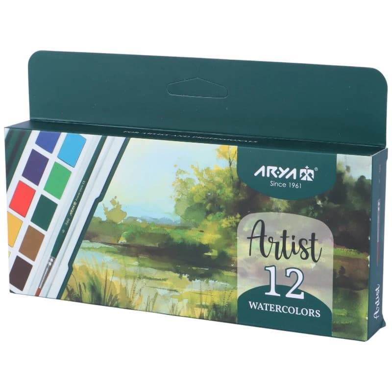 آبرنگ 12 رنگ آریا Arya Artist 5601 — تصویر ۲