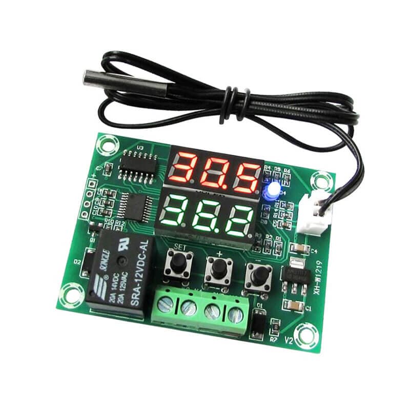 ماژول ترموستات دیجیتال XH-W1219 دارای دو نمایشگر با سنسور ضد آب