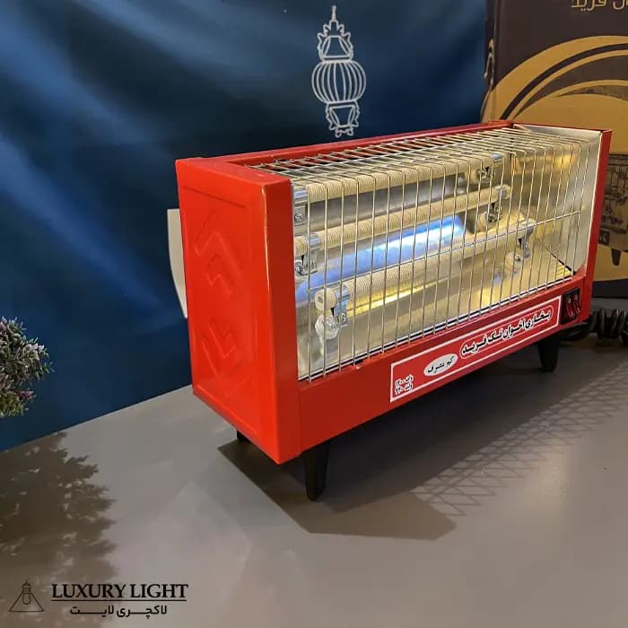 بخاری برقی کم مصرف ارزان 3 شعله 1200 وات اخوان فرید بدون فن — تصویر ۳