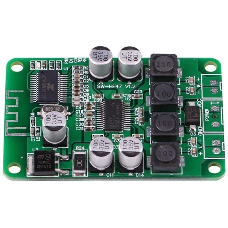 ماژول آمپلی فایر بلوتوثی ۲×۱۵ وات استریو با تراشه TPA3110 — تصویر ۲