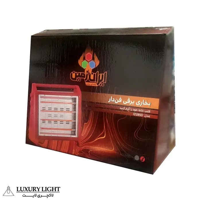 بخاری برقی 1600 وات فن دار ایران زمین مدل 2850 — تصویر ۲