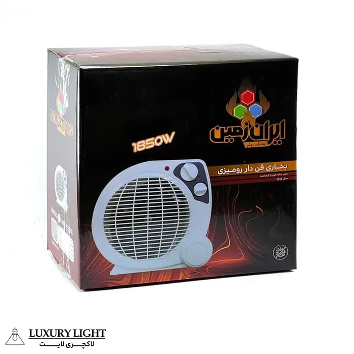 بخاری برقی فن دار رومیزی ایران زمین مدل 12 — تصویر ۲