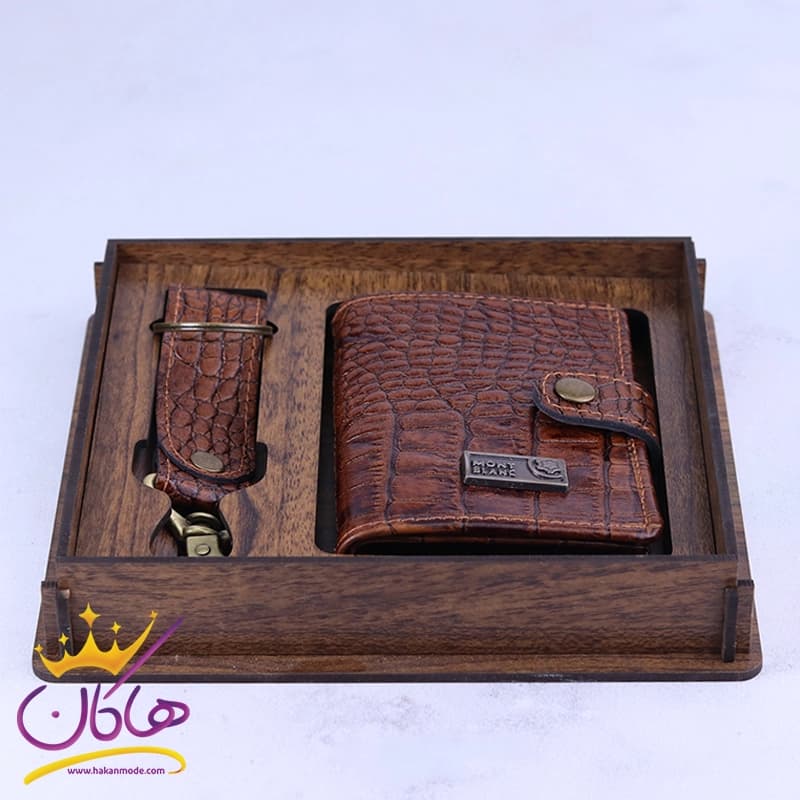 ست کیف جاکارتی و جاکلیدی چرم مونت بلانک 216 — تصویر ۸