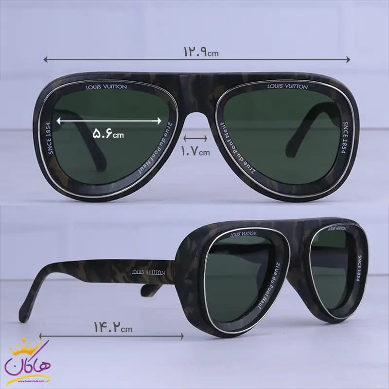 عینک آفتابی خلبانی لویی ویتون فریم ارتشی Z2445U/1 — تصویر ۲