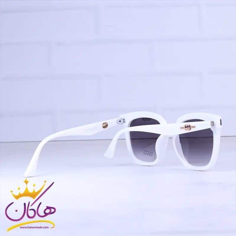 عینک آفتابی گوچی زنانه فریم مربع سفید 383/1 — تصویر ۴