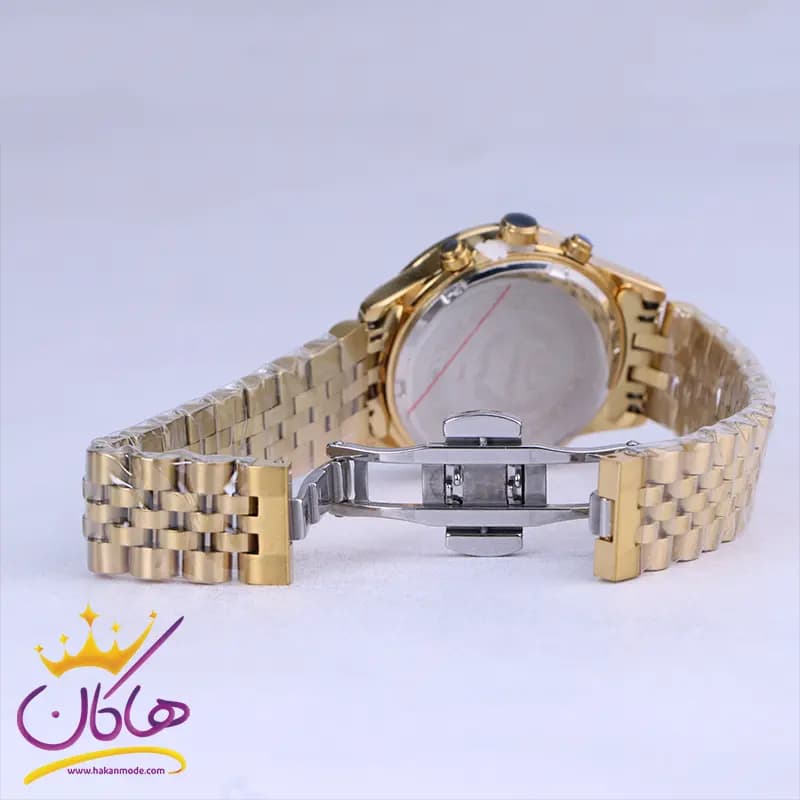ساعت مچی الگانس زنانه فلزی طلایی صفحه سبز L 9766/3 — تصویر ۲