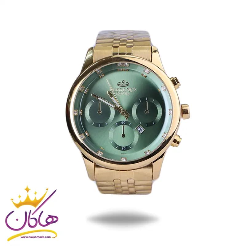 ساعت عقربه ای الگانس مردانه فلزی صفحه سبز G 9766/3