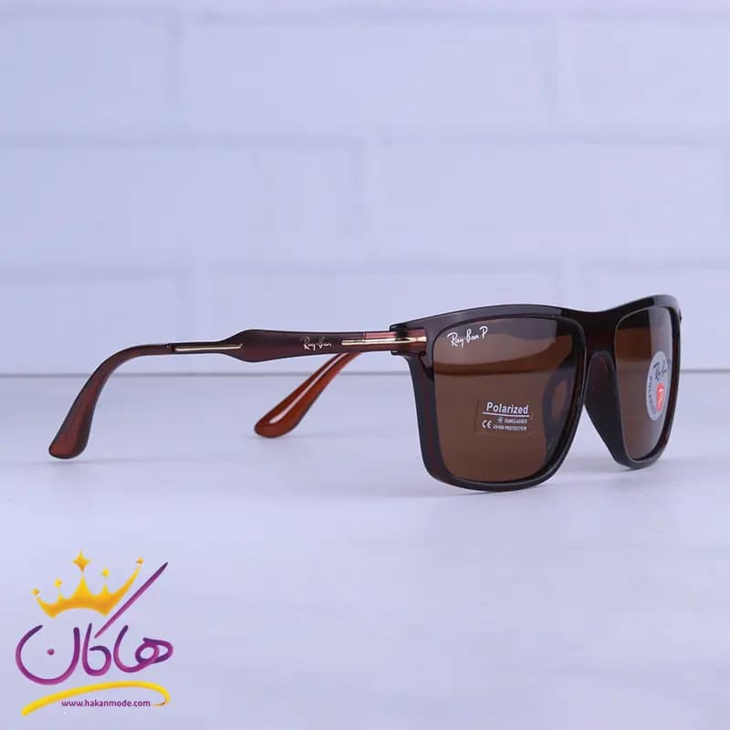 عینک آفتابی مردانه ری بن قهوه ای پلاریزه RB 3668/1 — تصویر ۴