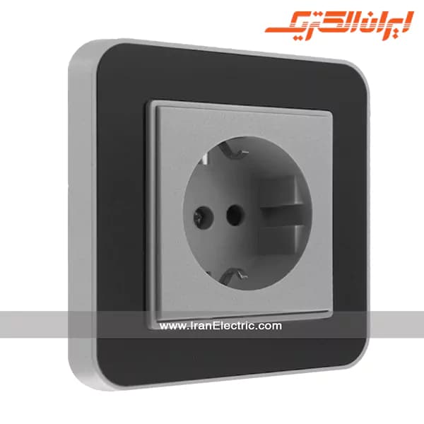 پریز برق ارتدار ارس نقره ای زه مشکی