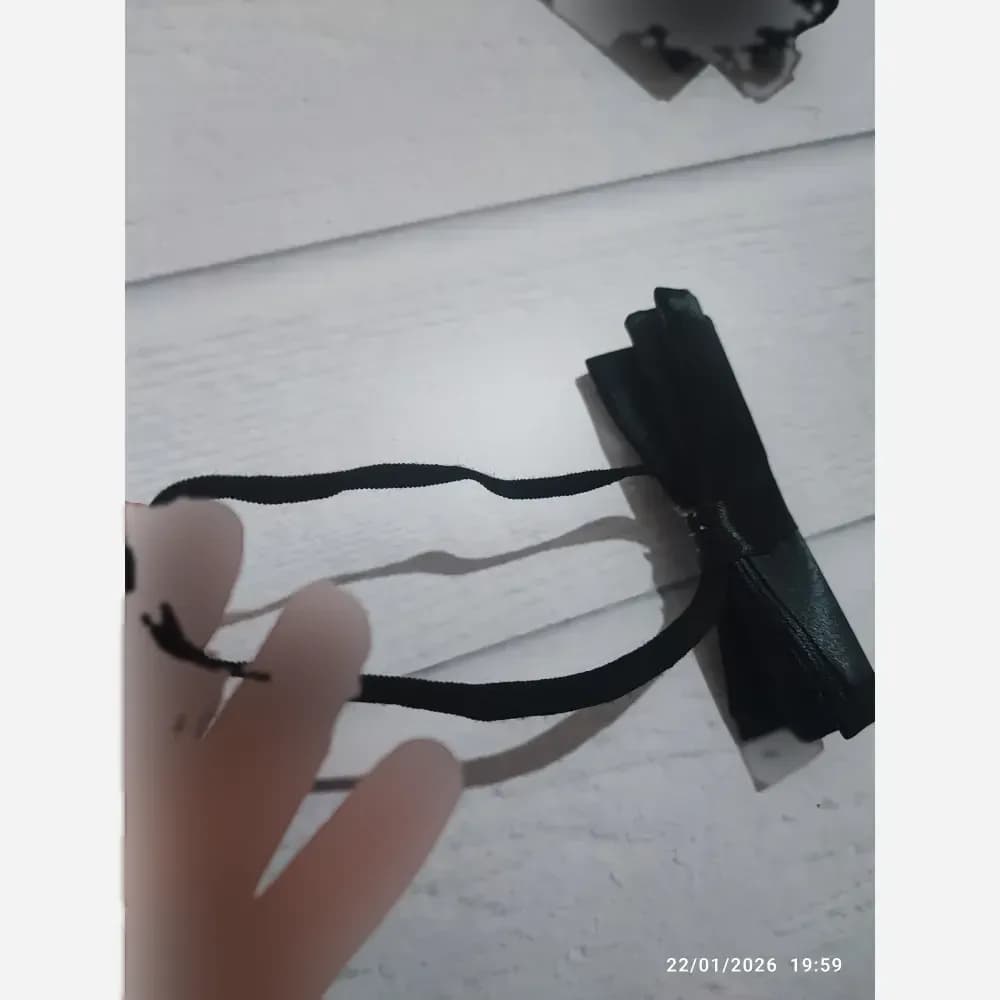 پاپیون مشکی پسرانه مناسب 2 تا 8 سال با پشت کش دار — تصویر ۶