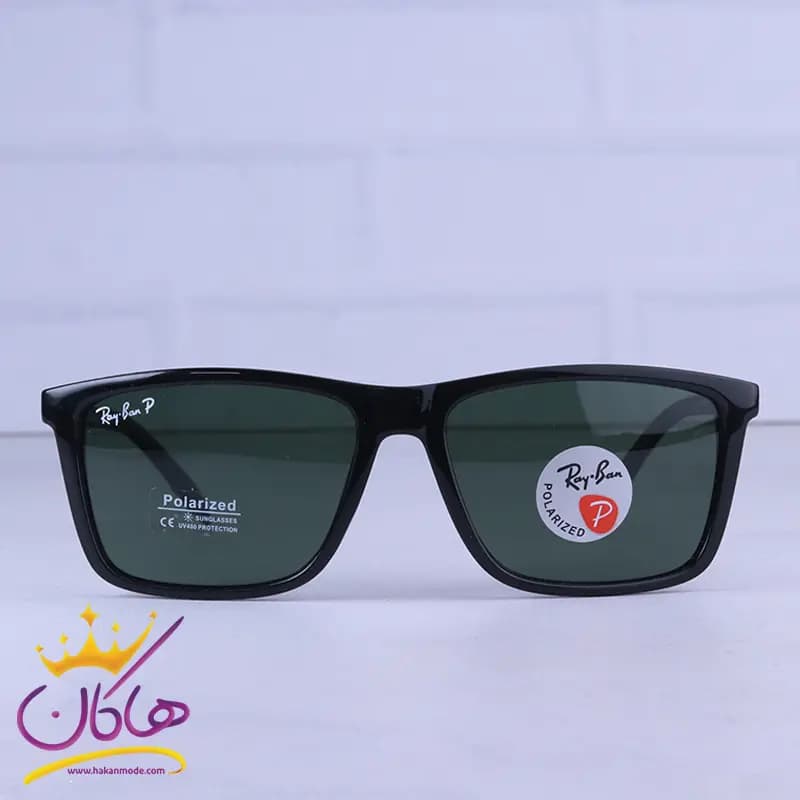 عینک آفتابی مردانه ری بن پلاریزه شیشه سبز RB 8012/2