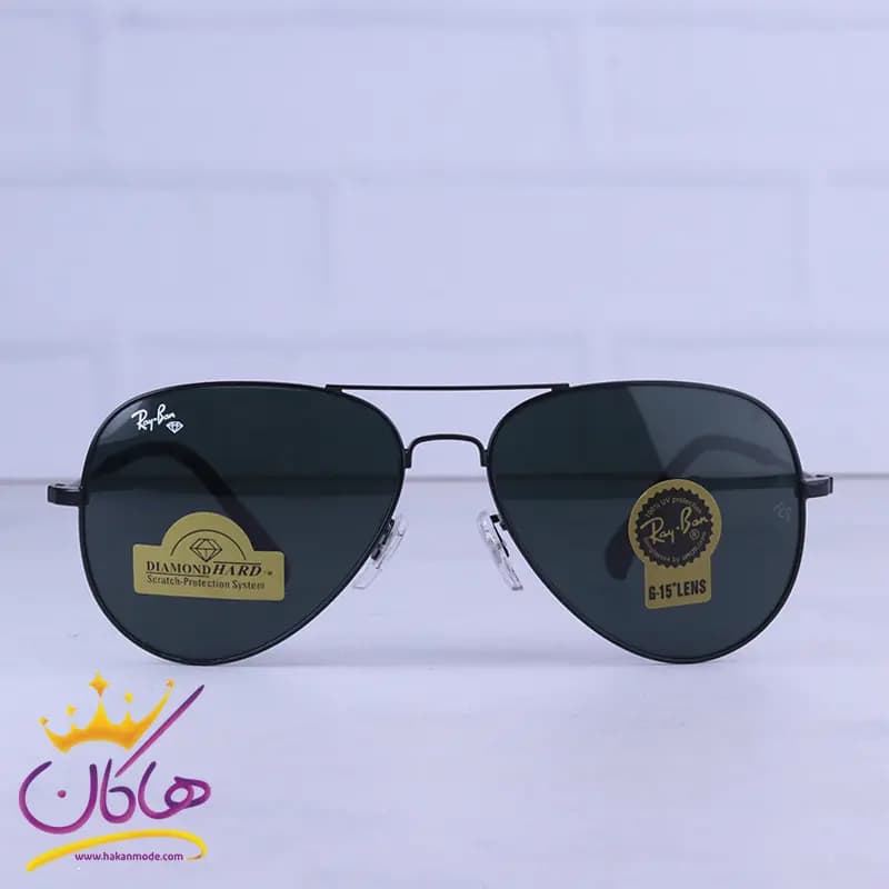 عینک آفتابی ری بن مردانه فلزی مشکی RB 3026 F/3