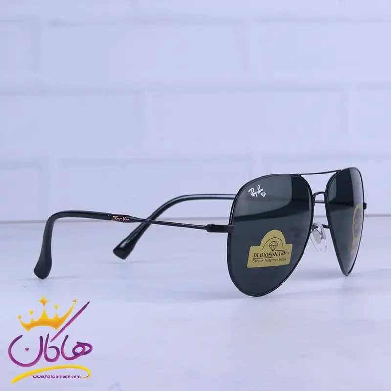 عینک آفتابی ری بن مردانه فلزی مشکی RB 3026 F/3 — تصویر ۴