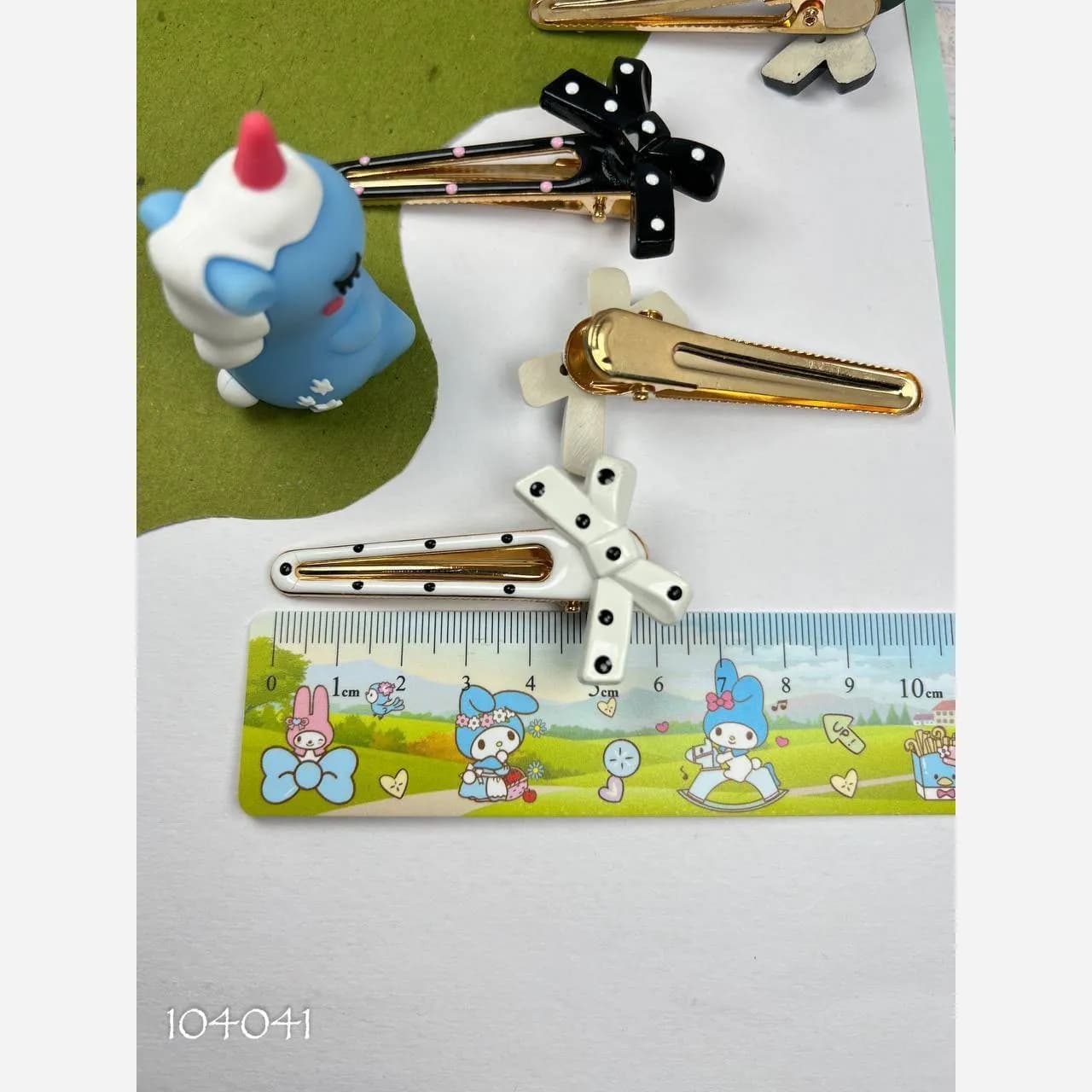 گیره مو پاپیونی دخترانه بسته 2 عددی وارداتی — تصویر ۴
