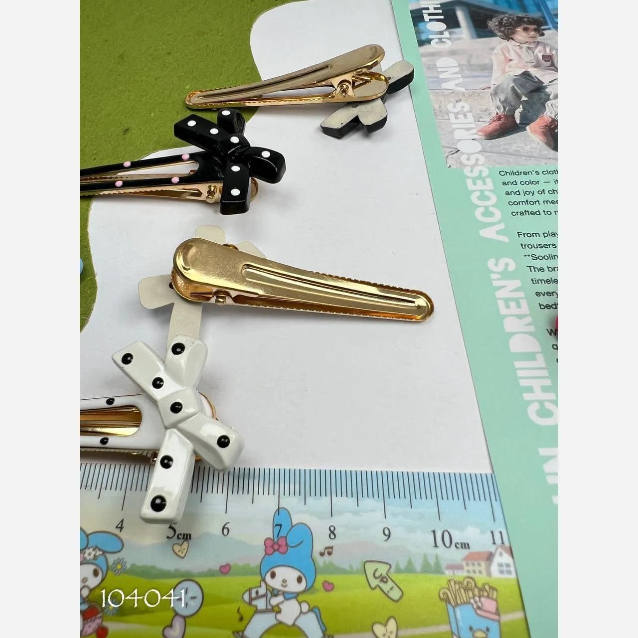 گیره مو پاپیونی دخترانه بسته 2 عددی وارداتی — تصویر ۷