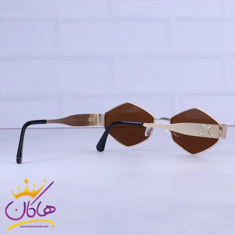 عینک آفتابی سلین زنانه فریم چندضلعی قهوه ای 2382/2 — تصویر ۴