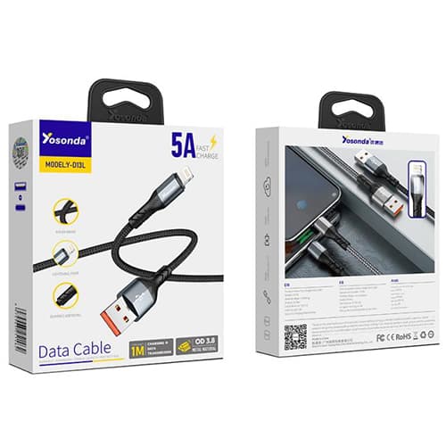 کابل شارژ آیفون Yosonda D13L — تصویر ۲