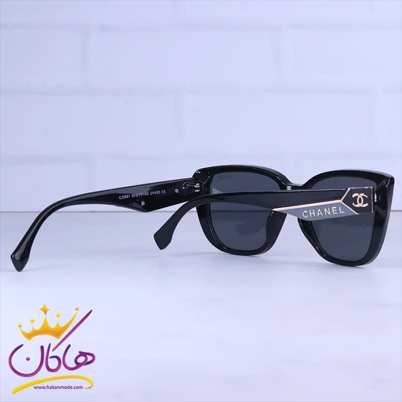 عینک آفتابی چنل زنانه فریم مربع مشکی CJ0881/1 — تصویر ۳