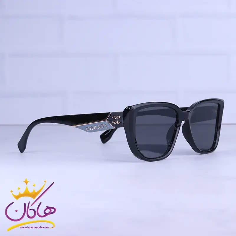 عینک آفتابی چنل زنانه فریم مربع مشکی CJ0881/1 — تصویر ۴
