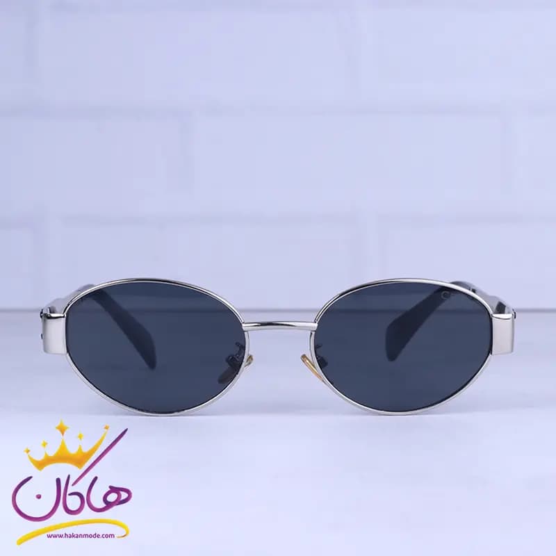 عینک آفتابی سلین زنانه فریم بیضی نقره ای CL 1002/1