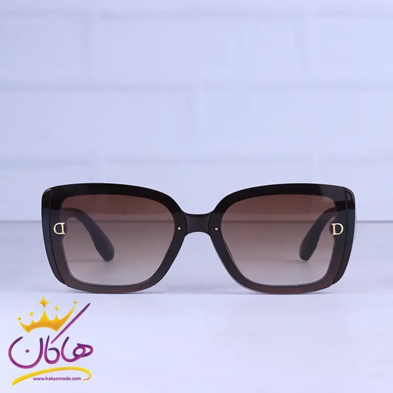 عینک آفتابی دیور زنانه فریم پروانه ای قهوه ای 8842/2