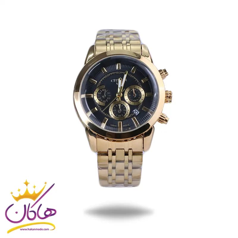ساعت مچی سیتیزن زنانه فلزی طلایی صفحه مشکی L 2363/24