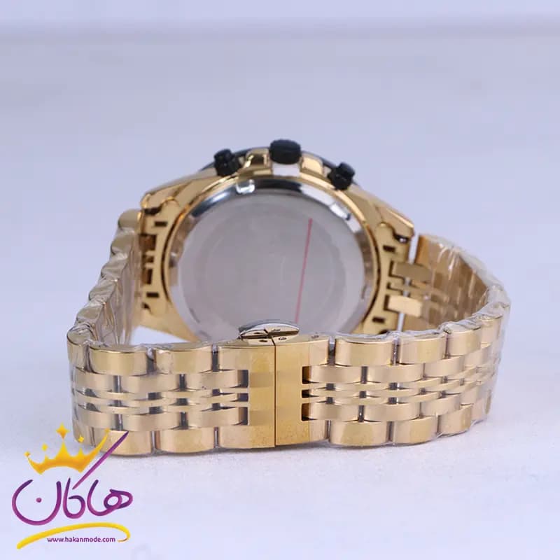 ساعت مچی الگانس زنانه فلزی طلایی صفحه مشکی L 2363/1 — تصویر ۳