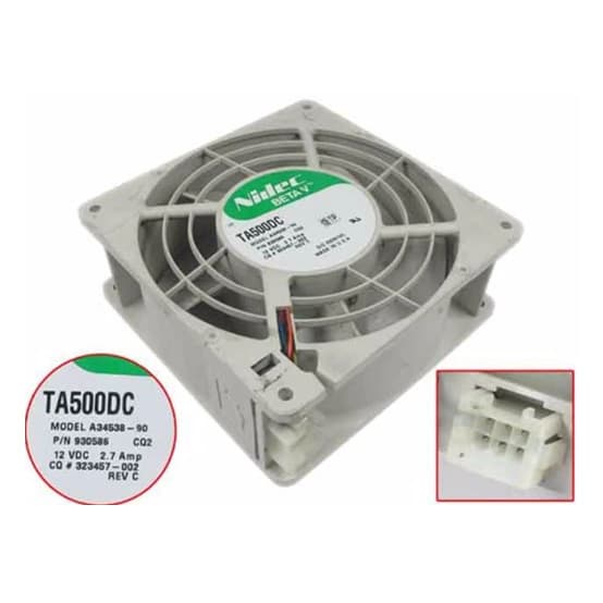 فن بلبرینگی 12X12X5 سانتیمتر 12 ولت 2.7 آمپر مارک NIDEC مدل TA500DC — تصویر ۲