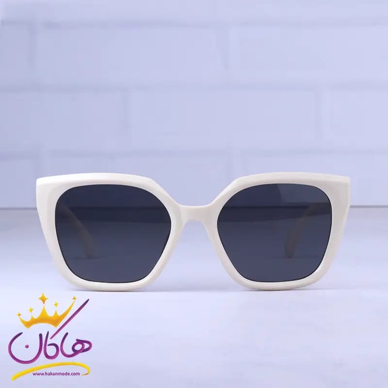 عینک آفتابی شنل زنانه فریم پروانه ای کرمی 8906/4