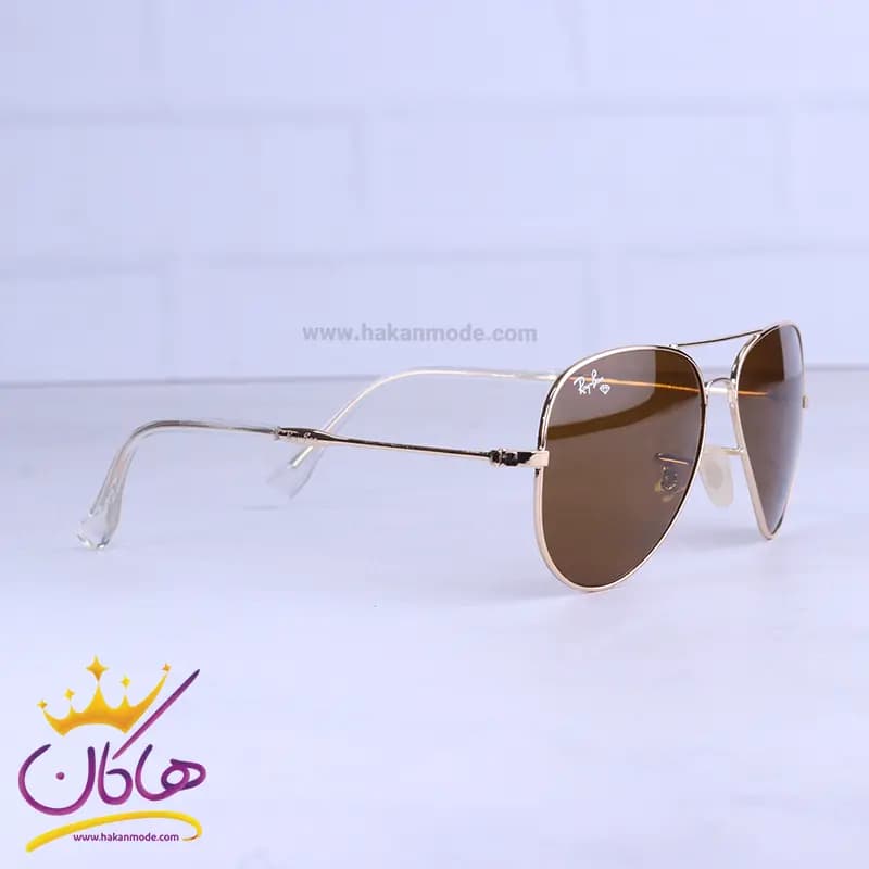 عینک آفتابی ری بن مردانه طلایی شیشه قهوه ای RB 3025F/4 — تصویر ۴