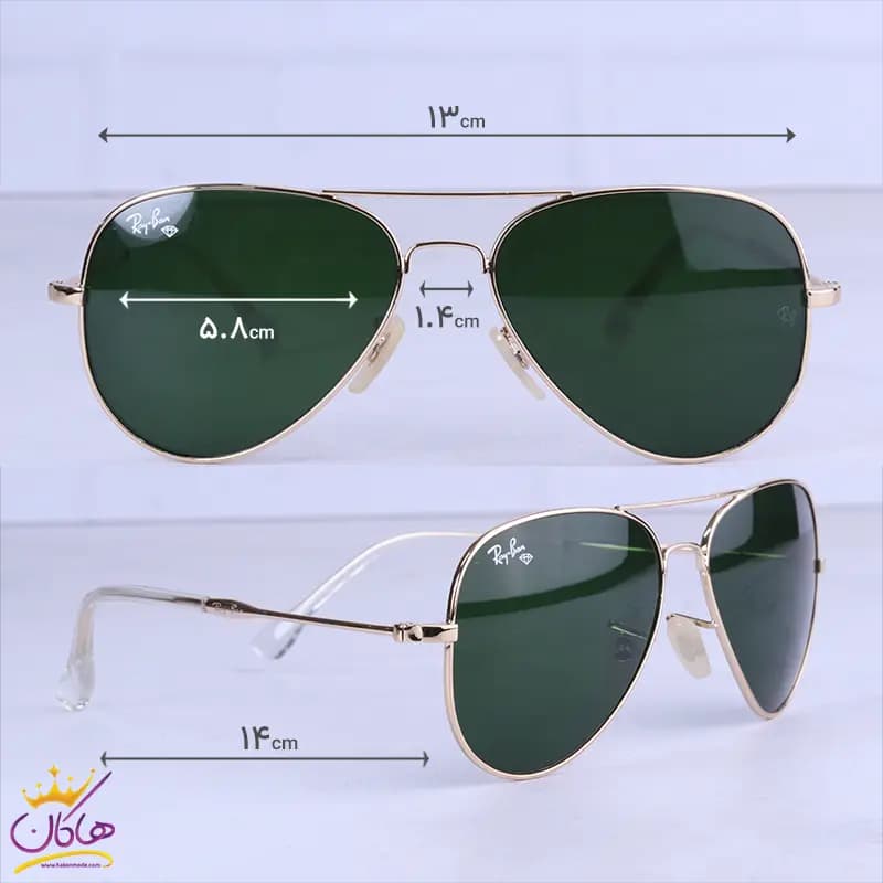 عینک آفتابی ری بن مردانه طلایی شیشه قهوه ای RB 3025F/4 — تصویر ۱۰