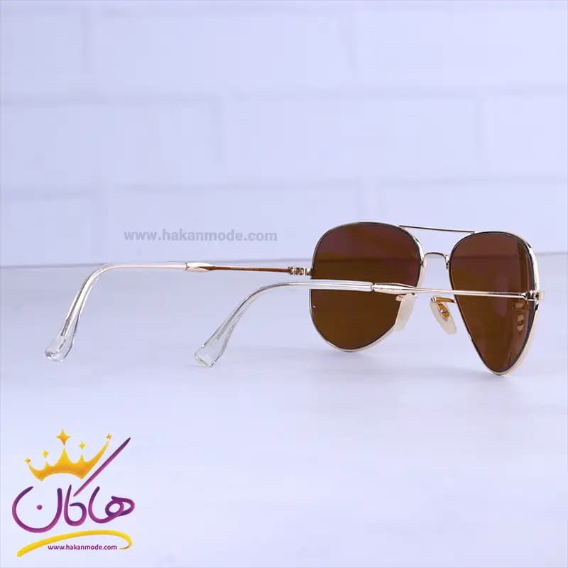 عینک آفتابی ری بن مردانه طلایی شیشه قهوه ای RB 3025F/4 — تصویر ۳
