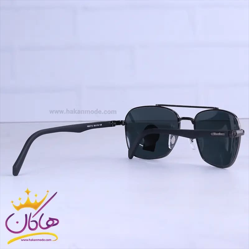 عینک آفتابی مردانه ری بن فریم مشکی مربع RB 5712/5 — تصویر ۳