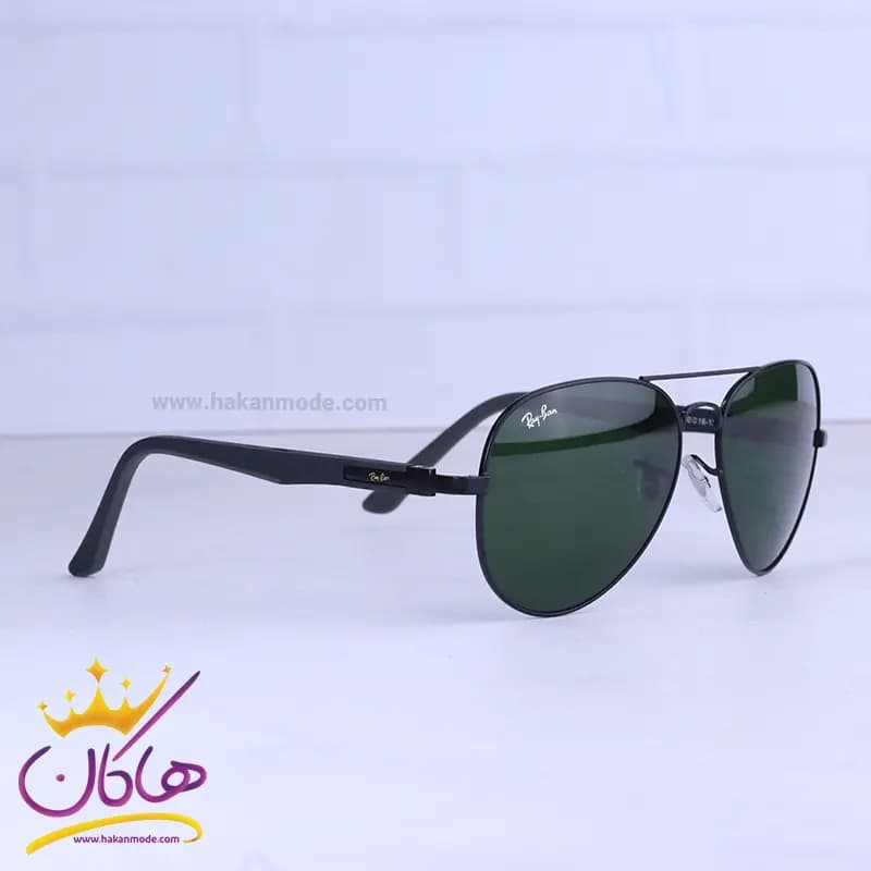 عینک آفتابی ری بن مردانه مشکی شیشه سبز RB 5289/3 — تصویر ۳