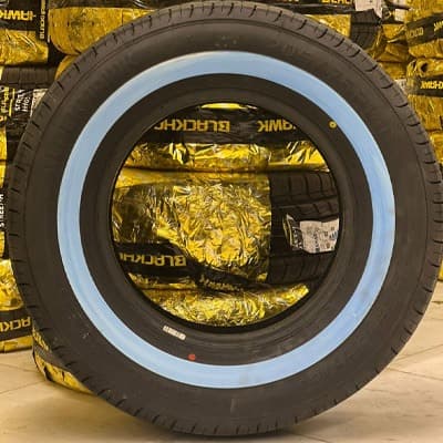 لاستیک بلک لاین 205/75R14 گل 8 لایه دور سفید(2 حلقه)